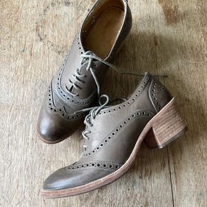 Fabulous Frye Brogues With Chunky Heels